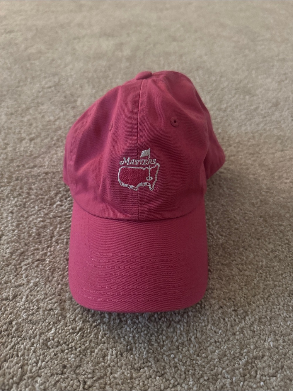 Masters Pink Baseball Cap with White Embroidered Logo